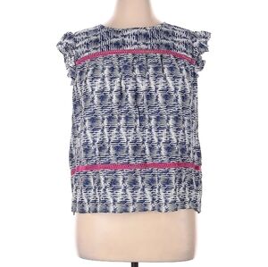 Vineyard Vines Navy and Pink Sleeveless Blouse